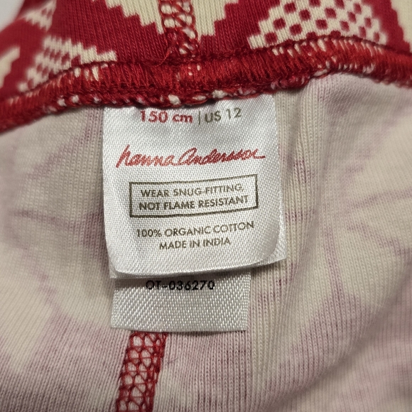 Hanna Andersson Winter Snowflake Long John Pajama Set Size 12 150cm - Picture 4 of 4